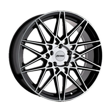 Petrol P3C 17X8 5X114.3 40Et 76.1Cb Gloss Black W/ Machined Face Wheel
