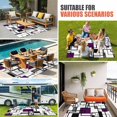 thumbnail image 5 of Outdoor Rug 3x5 ft Purple Modern Geometric Outdoor Large Area Rug Non Slip Rubber Abstract Lines Squares Front Door Mat RV Rug Carpet Patio Outdoor Rugs for Backyard Balcony Deck Porch Indoor, 5 of 9