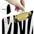 thumbnail image 4 of FMSHPON Zebra Stripes Clipboard Hardboard Wood Nursing Clip Board and Pull for Standard A4 Letter 13x9 inches, 4 of 8