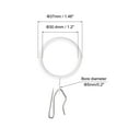 thumbnail image 2 of Uxcell 28 Pcs 1.5 inch Metal Curtain Hook Rings White Curtain Rings with Pin-on Hooks for Living Room, 2 of 4