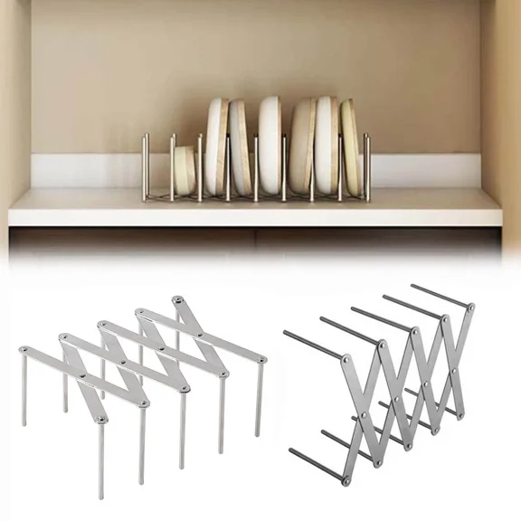 Kitchen Organizer Pot Lid Rack Extended Stainless Steel Spoon Plate Holder