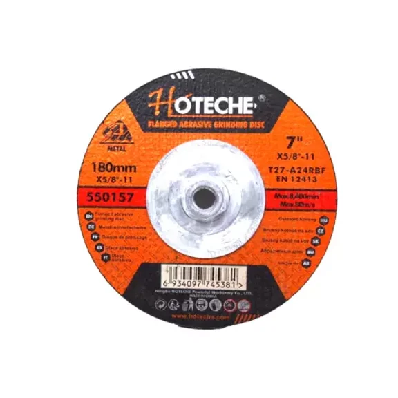 FABLE- Metal Grinding Wheel Angle Grinder Disc 7" X 1/4" Metal Threaded Hub 5/8" - 11