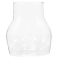 thumbnail image 1 of KAKOWELY Vaso de vidrio con forma de tope, vaso de vidrio transparente para jugo, té, café, cerveza, para el hogar, la oficina, copa de vino, 1 of 5