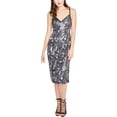 thumbnail image 1 of Rachel Roy Robe Midi Ajustée et Évasée pour Femmes, Noir, 0, 1 of 1