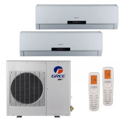 Wall Mounting Unit (Gree MULTI18BNEO200 - 18,000 BTU +Multi Dual-Zone Wall Mount Mini Split Air Conditioner Heat Pump 208-230V)
