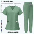 thumbnail image 1 of Summer Short Sleeve Work Suit Women Men's Uniforms Doctor's, 1 of 6