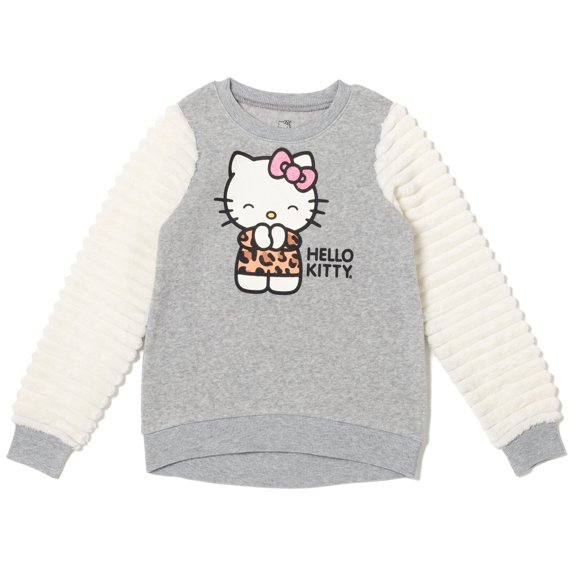 Hello Kitty Little Girls Fleece Fur Sweatshirt