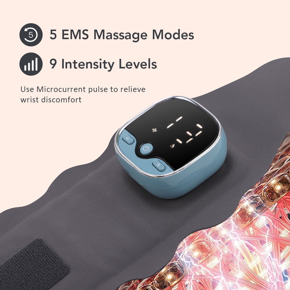 Electric Heating Wrist Massager, Smart Wrist Thumb Support Heating Pad Wrist Sleeve, Wrist Brace Carpal Tunnel for Right Left Hand, Compression and Support Fitness Lovers