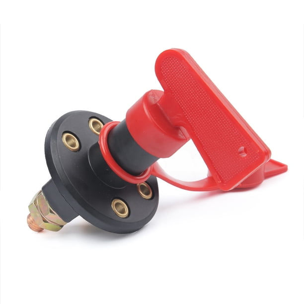 Interruptor De Batería Interruptor de batería Interruptor de corte de energía de batería de 12 V Giratorio para Auto Camión Barco (4 agujeros) Likrtyny Accesorios para autos y motos