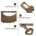 thumbnail image 3 of MasteelfCA 1pc Mini Padlock Fish-shaped Locks Retro Box Lock Jewelry Boxes Padlock with Key, 3 of 8