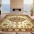thumbnail image 2 of Design&I 3'x5' Washable Accent Rug Vintage Geometric Boho Concentric Scattered Faded Kilim for Bedroom, Walk-in Closet, Pet Friendly & Non-Slip Built-In Grip, 2 of 7