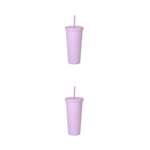 Inteprter Botella de agua Frasco al vacío Taza de pajita Equipo de campamento multicolor Regalo dulce Suministros al aire libre Contenedor de Type2 NO2
