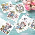 thumbnail image 5 of 6pcs Diamond Painting Kit Greeting Card, Bow Bear 5D DIY Diamond Handmade Holiday Greeting Card with Envelope, Christmas Gift Congratulation, 5 of 7