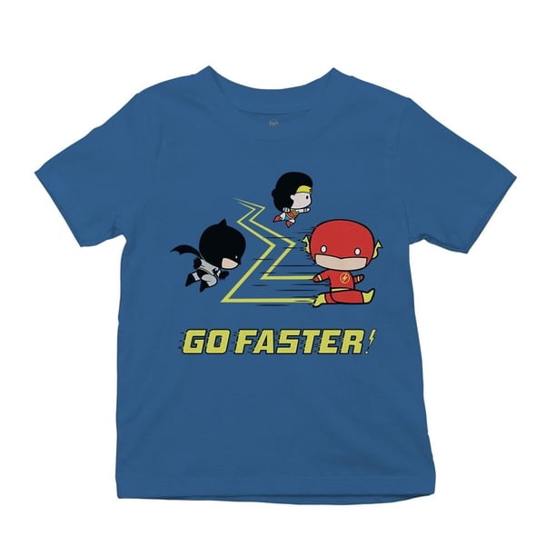 Playera Fan Army Justice League Talla 6 faster manga corta azul turquesa