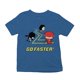 thumbnail image 1 of Playera Fan Army Justice League Talla 6 faster manga corta azul turquesa, 1 of 4