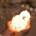 thumbnail image 2 of Lámpara de noche de silicona de 1,5 W con forma de ciervo, portátil, para niños, con control táctil y temporizador inteligente., 2 of 5
