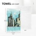 thumbnail image 4 of YFYANG Absorbent Towel, Soft Skin-Friendly Skyscraper Graffiti Washcloth Bath Towel, Suitable for All Skin, 27.5 x 16-inch, 4 of 7