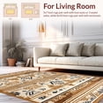 thumbnail image 2 of ODIKA 4' x 6' Machine Washable Non-Slip Area Rug, Southwestern Triangle High Traffic Rug, Beige, 25984, 2 of 7