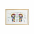 thumbnail image 1 of Human Anatomy Wall Art with Frame, Colored Chart of Foot Massage Body Parts Internal Organs and Connection, Printed Fabric Poster for Bathroom Living Room, 35" x 23", Multicolor, by Ambesonne, 1 of 2