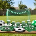 thumbnail image 5 of 96 Pcs Soccer Birthday Party Supplies for 24 Guests Includes 7 Inch /9 Inch Soccer Paper Plate Disposable Cups and Napkins for Soccers Birthday Tableware Set Sports Party Decorations, 5 of 6