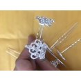thumbnail image 2 of Set of 12 Rhinestone crown Hair Pin Finding Use for Wedding Bouquet, Flower Embellishment, Wedding Favor, Bridal Bridal Hair Pin 22mm, 2 of 3