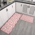 thumbnail image 2 of Pink Cow Sweater Pattern Kitchen Rugs Sets Of 2,Anti Fatigue Kitchen Mat Rugs Non Slip Washable,Decorative Kitchen Floor Mats for Kitchen,Sink,Laundry,17"x30"+17"x47", 2 of 7