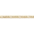 thumbnail image 3 of Leslie's Real 14kt Yellow Gold 4mm Flat Figaro Chain; 24 inch; Lobster Clasp; for Adults and Teens; for Women and Men, 3 of 5