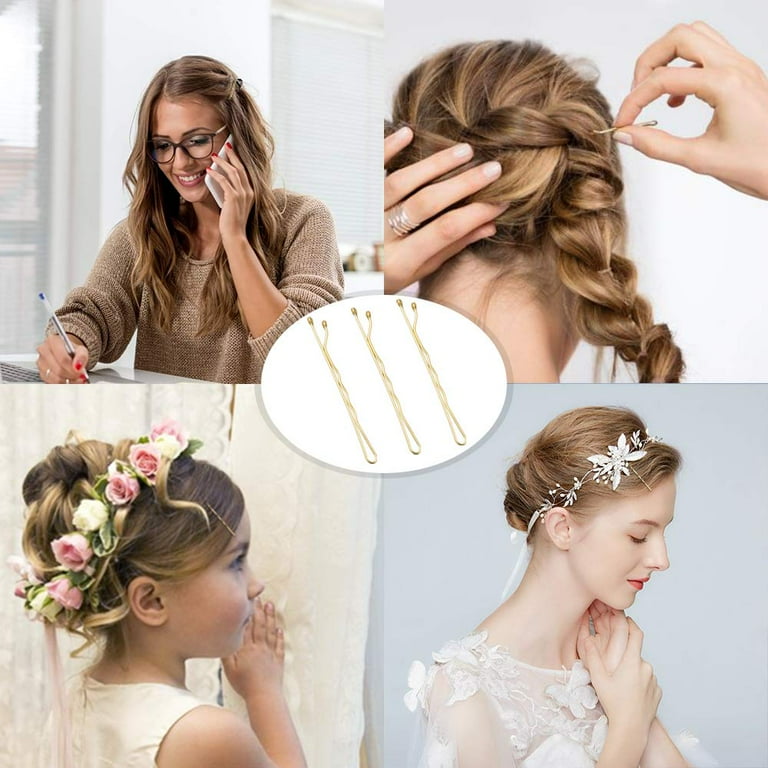 Suuchh 200pcs 2.75 inch Large Bobby Pins Brown, Jumbo Bobby Hair Pins Brown Bobby Pins Long Bobby Pins for Thick Hair with Box Wedding Hairstyles