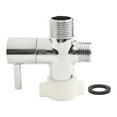 thumbnail image 2 of Bidet T Adapter with Shut Off Valve Metal Tee Connector Attachment for Toilet, 2 of 9