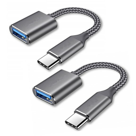 USB3.0 USB Female to USB C Adapter 0.5 FT,2Pack Type USB C to USB A Female Adapter Cable OTG 5Gbps Data Female USB A to C Male for MacBook Pro Air XPS 15 Galaxy S22 Ultra S21 etc