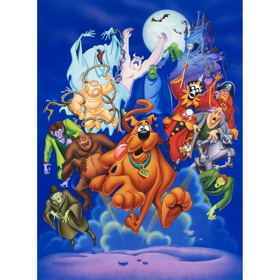 Scooby Doo Diamond Painting Set (for Adults) 5D DIY Anime Diamond Art Set (for Beginners) Round Full Diamond Diamond Painting Gem Art Crafts (Home Wall Decoration Gift)