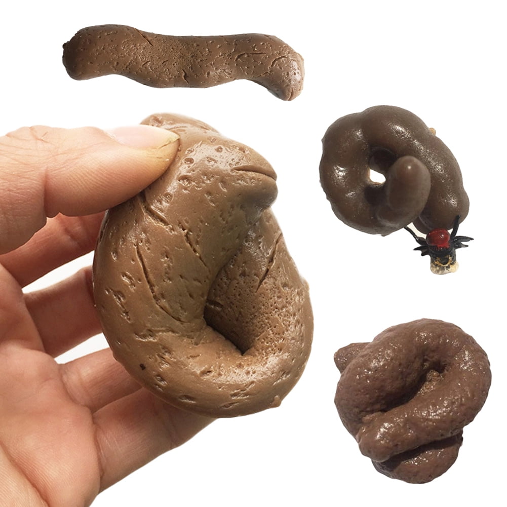2 Pieces Realistic Poo Party Poop Fake Poo Novelty Toys Birthday Prank Toy 