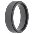 thumbnail image 2 of Minimalist Band Ring for Men in Black Zirconium - 8 MM Width - Size 10 by Metro Jewelry, 2 of 3