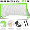 thumbnail image 3 of Kids Soccer Goal for Backyard Set - 2 Set of 6X4 / 4X3 ft Toddler Soccer Nets Training Equipment, Soccer Ball, Pop Up Portable Soccer Set for Kids and Youth Games and Training Goals Ages 3-16 Gift, 3 of 7