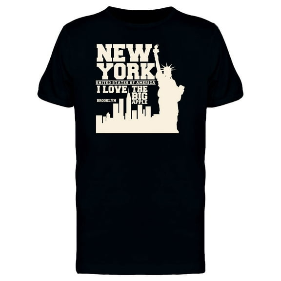 New York / Big Apple/ Statue T-Shirt Men -Image by Shutterstock, Male Medium