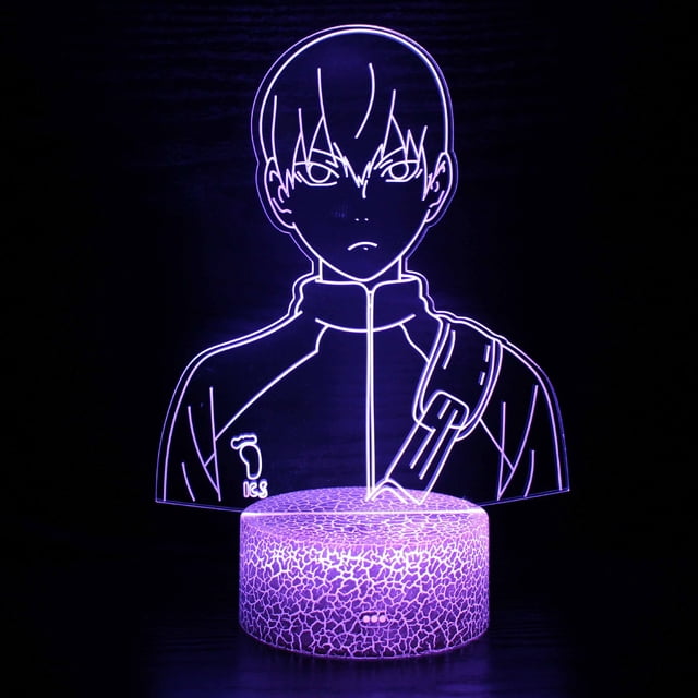 Luz nocturna LED 3D Haikyuus Ryunosukes Tanakas Football