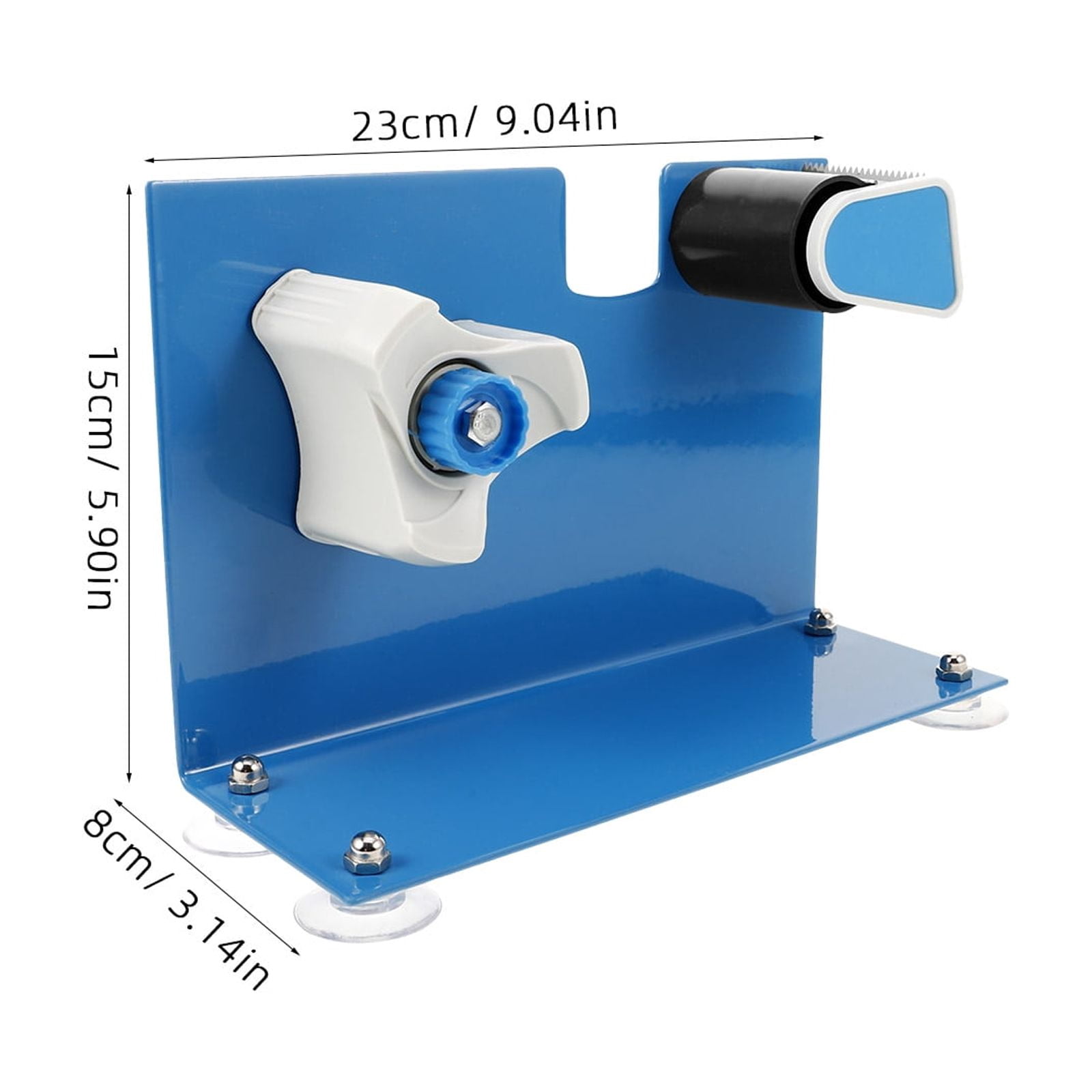 TABLZONE Desktop Tape Dispenser Blue with Versatile Mounting Options and Heavy Duty Iron Build for Office and Home