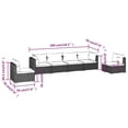 thumbnail image 4 of vidaXL 6 Piece Garden Lounge Set with Cushions Poly Rattan Black, 4 of 5