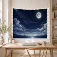 thumbnail image 5 of Full Moon Above Mountains and Silver Lake, Serene Celestial Art for Astronomy Fans, Night Landscape Decor, Housewarming Gift, Tapestry Wall Hanging for Bedroom and Studio, 5 of 7