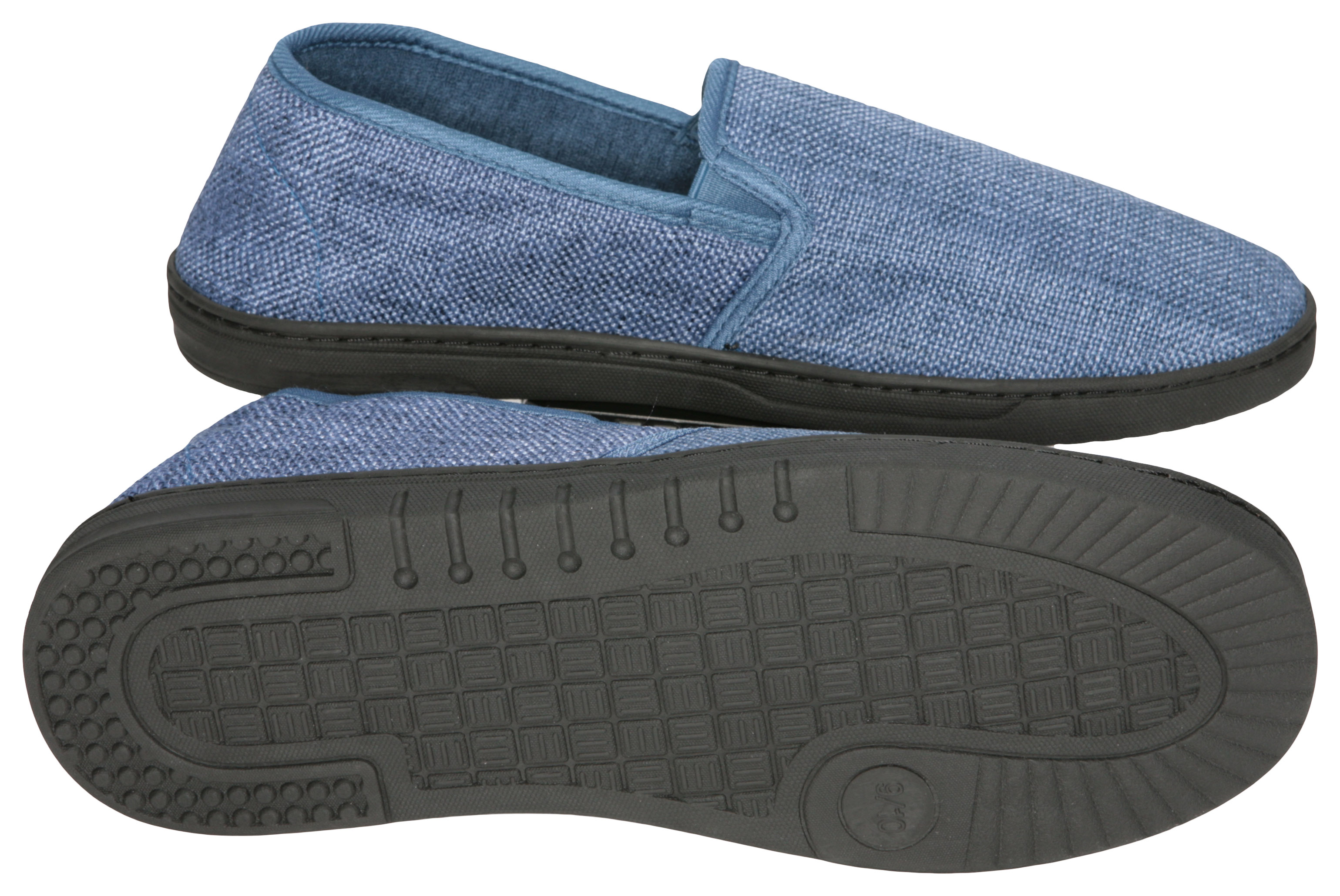 Deluxe Comfort Men's Memory Foam Slipper, Size 11-12 – Soft Linen 120D SBR Insole and Rubber Outsole – Pure Suede Shoes – Non-Marking Sole – Men's Slippers, Blue - image 5 of 5