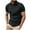 Black, variant on Zylanna Men's Turndown Collar Shirts, Solid Color Breathable Summer Short Sleeve Button Down Casual Trouses for Men Black Size L
