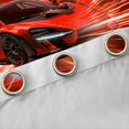 thumbnail image 4 of Erosebridal Race Car Blackout Curtains, Speed Light Window Curtains Pack of 2 (38x45 Each), Red Orange, 4 of 5