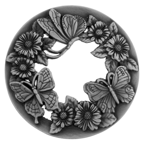 LEORX Versatile Silver Iron Candle Jar Topper with Hollow Design for Aromatherapy and Dust Cover