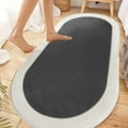 thumbnail image 5 of Soft Plush Bathroom Rug Non Slip Washable Oval Shaggy Carpet for Bedroom Living Room Floor Mat, 5 of 7