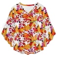 thumbnail image 4 of Fall Maple Leaf ! Women's V-Neck Blouse With 3/4 Ruffled Bell Sleeves Casual Top Ladies Blouses, 4 of 7