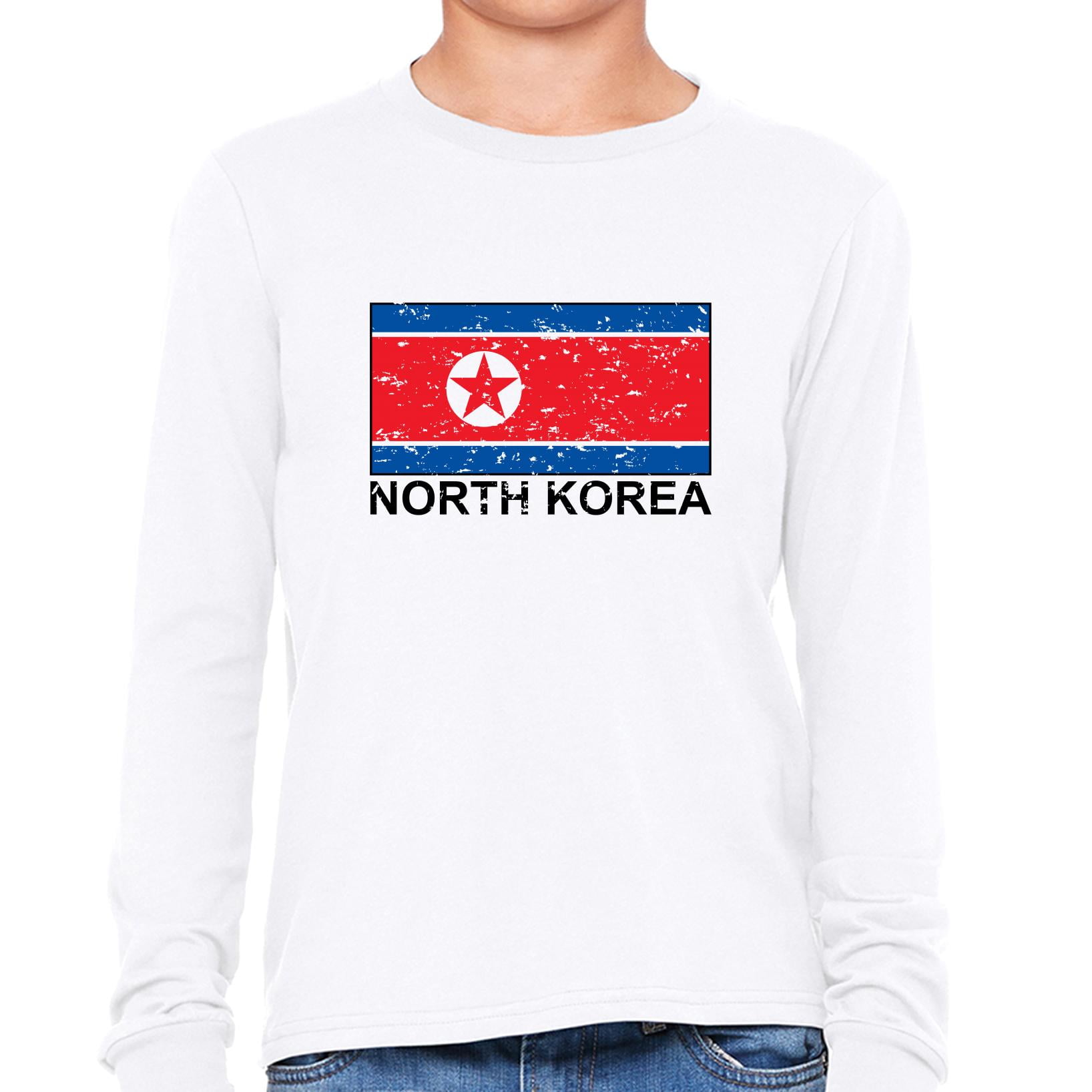 North Korea Flag Special Vintage Edition Girl