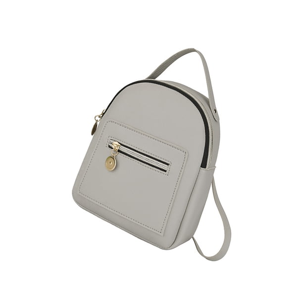 Sonducket de cuero PU a prueba de polvo, de moda, bolso de hombro ligero, de regalo de gran capacidad para viajes de mujer Mochilas Gris