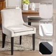 thumbnail image 7 of Colamy Mid Century Modern Beige Corduroy Accent Chairs Set of 2 Upholstered Dining Chair for Living Room, 7 of 7