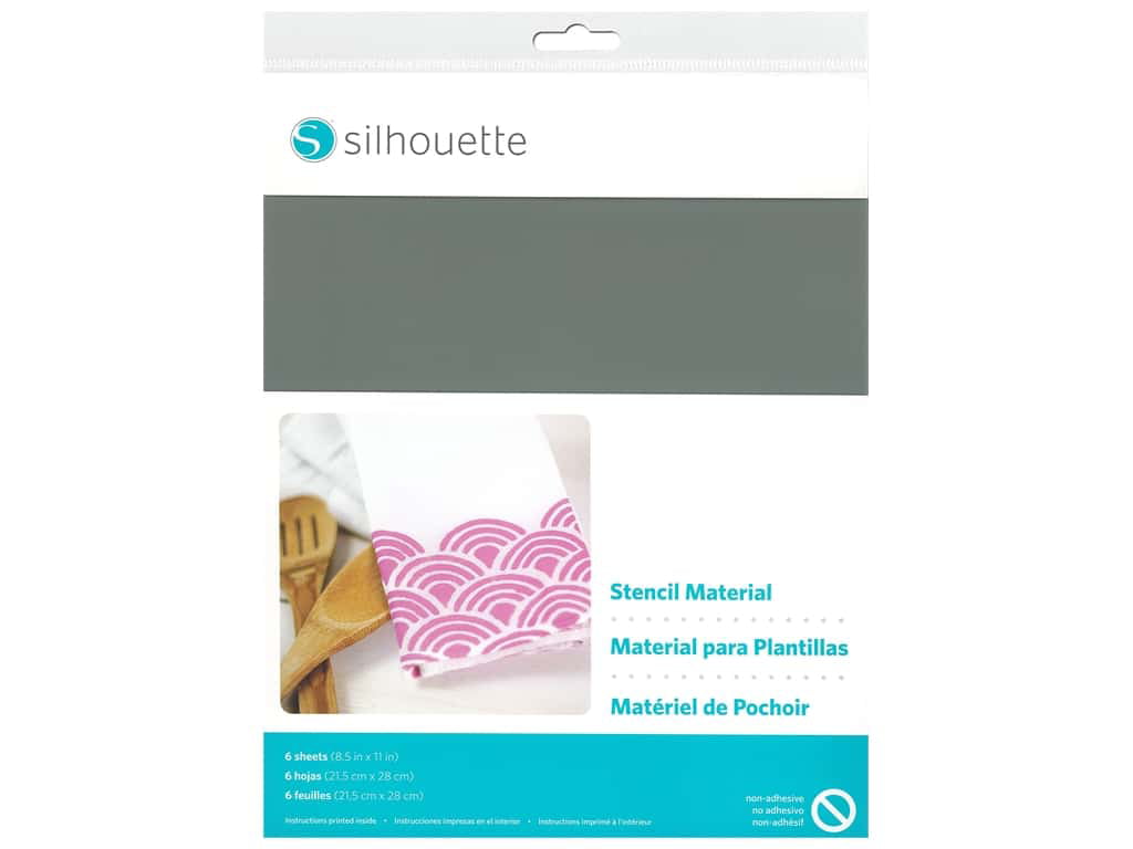 Self-Adhesive Reusable Silk Screen Stencils 8.5in by 11in 