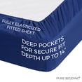 thumbnail image 5 of Bed Sheets Set, Microfiber Bedding Set, Deep Pockets, Wrinkle & Fade Resistant, Hypoallergenic Sheet & Bed Pillow Cases, 6-Piece (Queen, Navy), 5 of 6